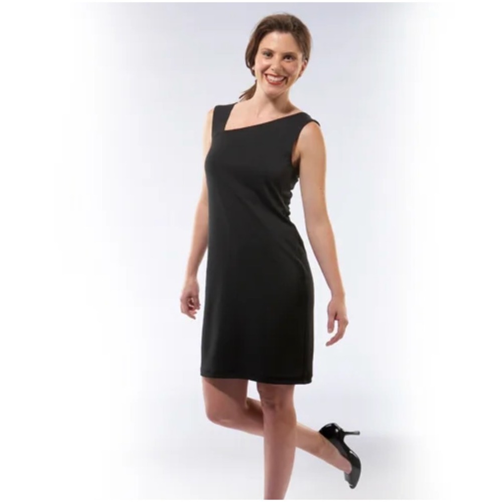 Go Travelwear Margaret Mousley Go Soho Dress Asymmetrical Size Large Wrinklefree